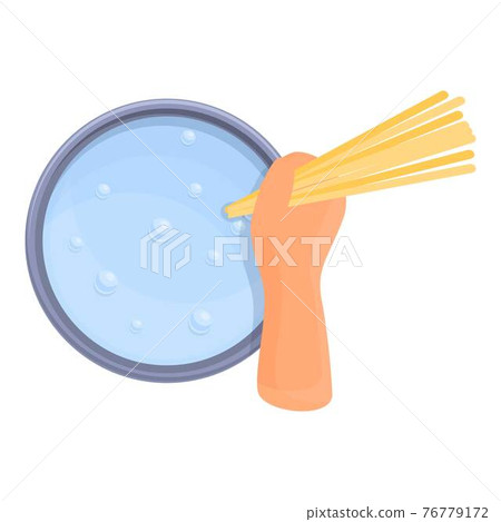 Boiling spaghetti icon, cartoon style Boiling spaghetti icon, cartoon style 76779172