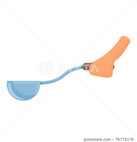 Hand with kitchen tool icon, cartoon style Hand with kitchen tool icon, cartoon style 76779176