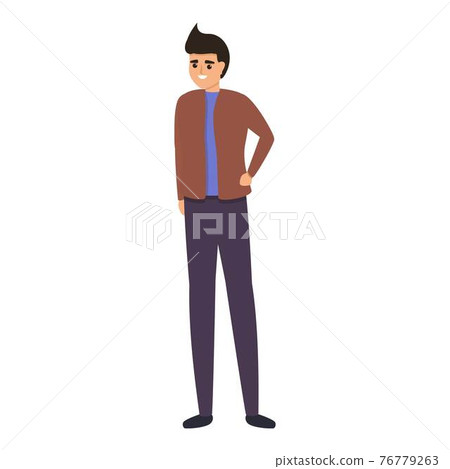 Self respect icon, cartoon style 76779263