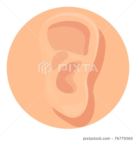 Ear organ icon, cartoon style Ear organ icon, cartoon style 76779360