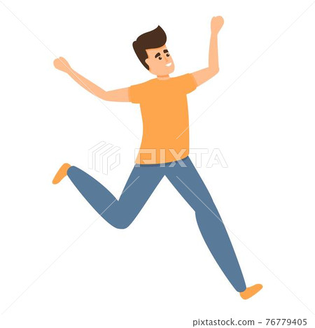 Hyperactive child icon, cartoon style Hyperactive child icon, cartoon style 76779405