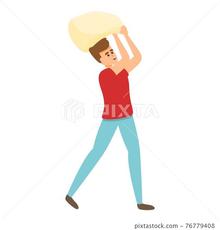 Energy playing boy icon, cartoon style Energy playing boy icon, cartoon style 76779408