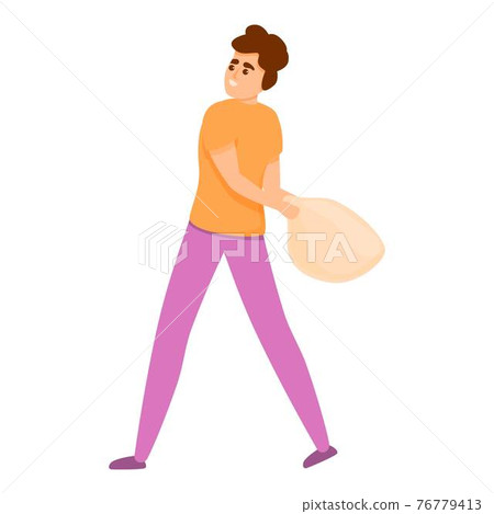 Playing active boy icon, cartoon style Playing active boy icon, cartoon style 76779413