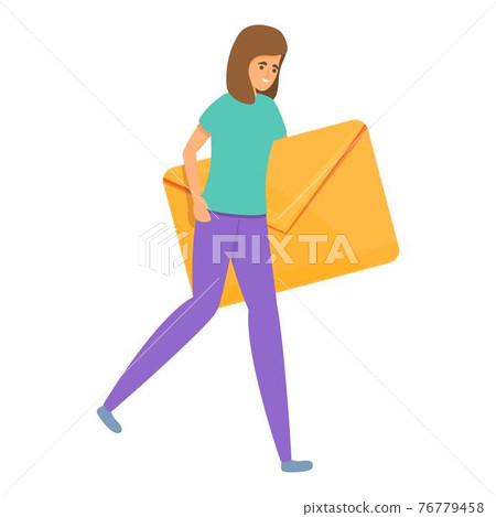 Email interaction icon, cartoon style Email interaction icon, cartoon style 76779458