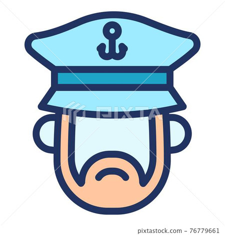 Ship captain icon, outline style Ship captain icon, outline style 76779661