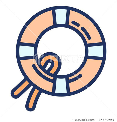 Life buoy icon, outline style Life buoy icon, outline style 76779665