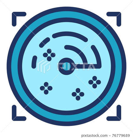 Ship radar icon, outline style 76779689