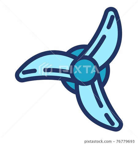 Ship fan icon, outline style 76779693