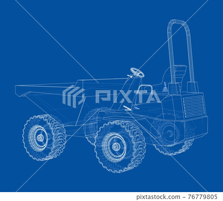 Dumper Truck. Vector Dumper Truck. Vector 76779805