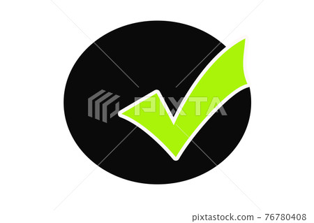 Simple checkmark icon green Simple checkmark icon green 76780408