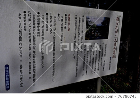 Information board of Chichibu Fudasho 29th Chosenin 76780743
