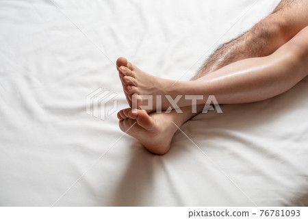 Men's Leg Hair Removal Before & After Image One Leg Only 76781093