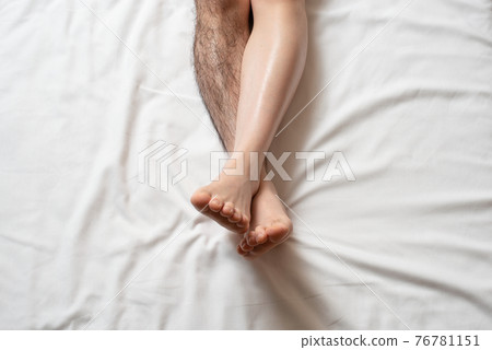 男士腿部脫毛前後圖像單腿 76781151