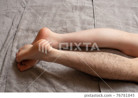 Men's Leg Hair Removal Before & After Image One Leg Only 76781845