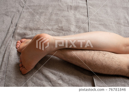 Men's Leg Hair Removal Before & After Image One Leg Only 76781846