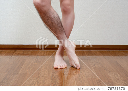 男士腿部脫毛前後圖像單腿 76781870