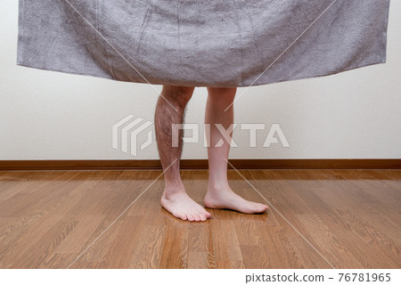 男士腿部脫毛前後圖像單腿 76781965