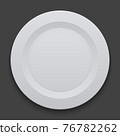 vector modern dish plate on white background. 76782262