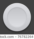 vector modern dish plate on white background. 76782264