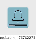 vector modern bell icon with a volume scale. 76782273