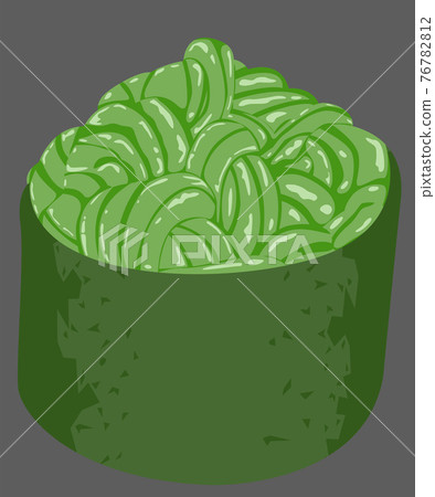 Sushi. Wa-ka-me sushi Japanese food. Vector and illustration Sushi. Wa-ka-me sushi Japanese food. Vector and illustration 76782812