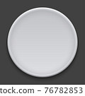 vector modern dish plate on white background. 76782853