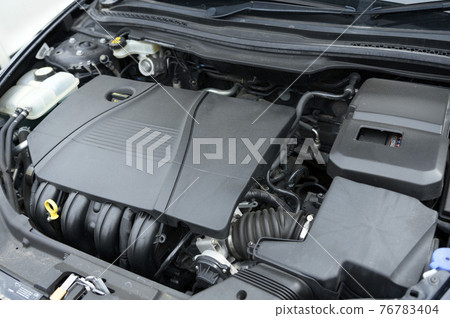 Engine room of imported car Engine room of imported car 76783404
