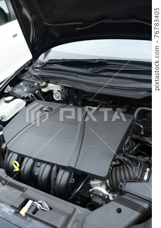 Engine room of imported car Engine room of imported car 76783405
