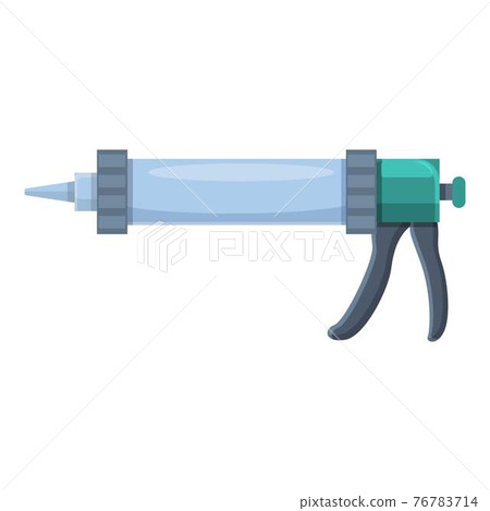 Repair silicone caulk gun icon, cartoon style 76783714