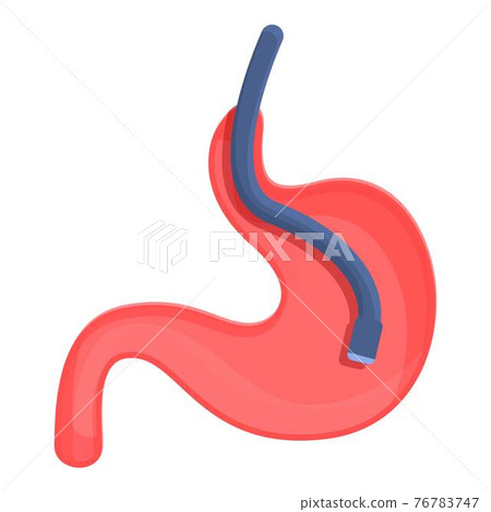 Stomach endoscope icon, cartoon style Stomach endoscope icon, cartoon style 76783747