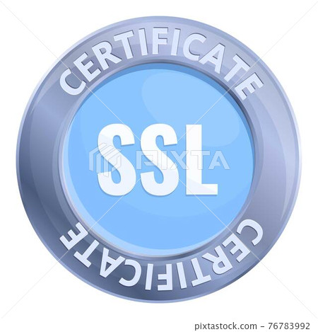 Connection ssl certificate icon, cartoon style 76783992