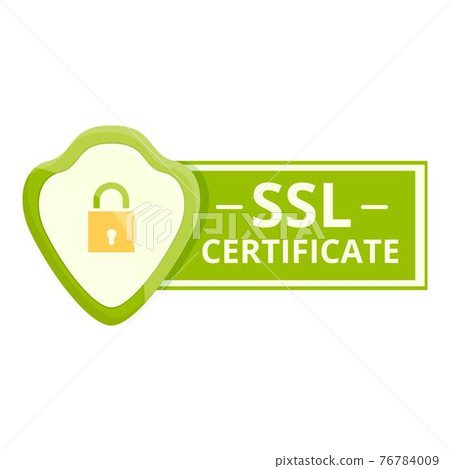 Public ssl certificate icon, cartoon style 76784009