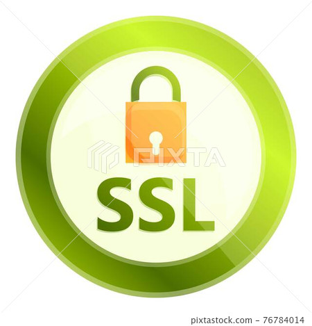 Payment ssl certificate icon, cartoon style Payment ssl certificate icon, cartoon style 76784014