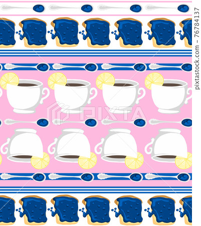 Tea party pattern Tea party pattern 76784137