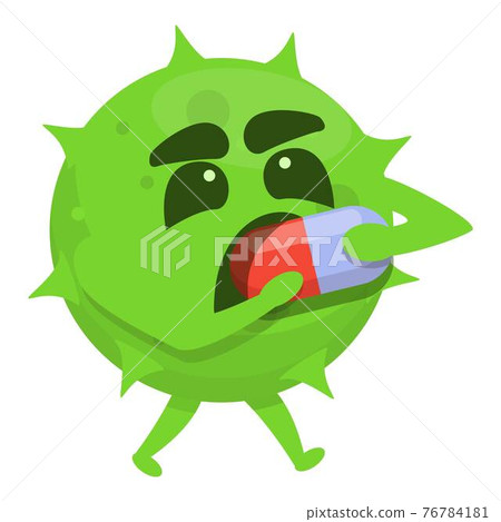 Pills antibiotic resistance icon, cartoon style Pills antibiotic resistance icon, cartoon style 76784181