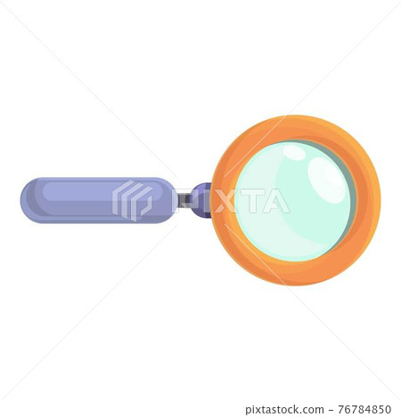 Lab magnifier icon, cartoon style Lab magnifier icon, cartoon style 76784850