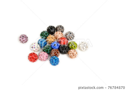 Set of Colored Round plastic shambhala beads with Glass Rhinestones Set of Colored Round plastic shambhala beads with Glass Rhinestones 76784870