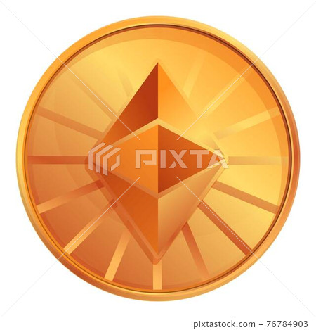 Ethereum classic cryptocurrency icon, cartoon style Ethereum classic cryptocurrency icon, cartoon style 76784903