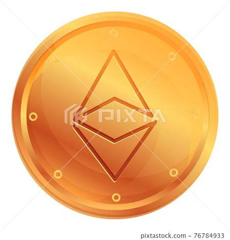 Ethereum cryptocurrency icon, cartoon style Ethereum cryptocurrency icon, cartoon style 76784933
