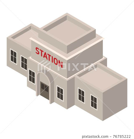Arabic railway station icon, isometric style Arabic railway station icon, isometric style 76785222