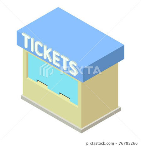 Railway station tickets icon, isometric style 76785266