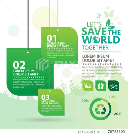 Ecology and environment conservation creative... - Stock Illustration ...