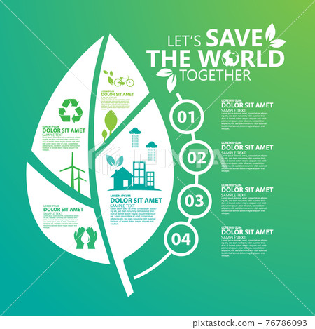Ecology and environment conservation creative idea concept design 76786093