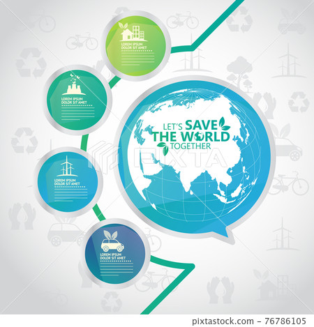 Ecology and environment conservation creative... - Stock Illustration ...