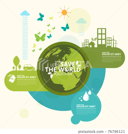 Ecology and environment conservation creative... - Stock Illustration ...