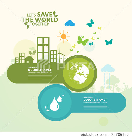 Ecology and environment conservation creative... - Stock Illustration ...