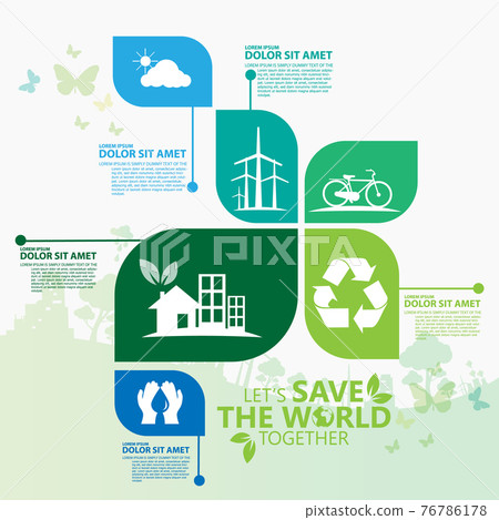 Ecology and environment conservation creative... - Stock Illustration ...