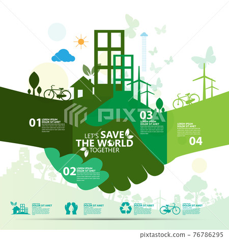 Ecology and environment conservation creative idea concept design 76786295