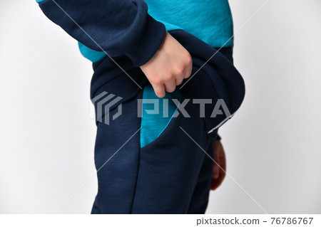 blue color fleece sports suit closeup studio shot blue color fleece sports suit closeup studio shot 76786767