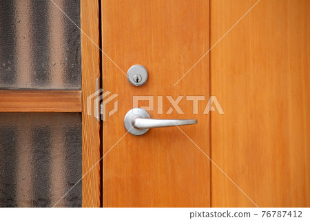Wooden entrance door repainted with protective paint (after repainting) 76787412